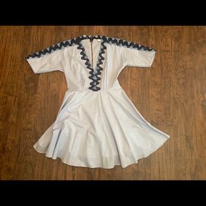 Sandro size 4/6 A-line eyelet dress.